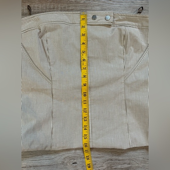 ZARA~‎ Women’s Pinstriped Edgy Corset Tube Top Tan and White Striped Size XXL - Picture 10 of 10
